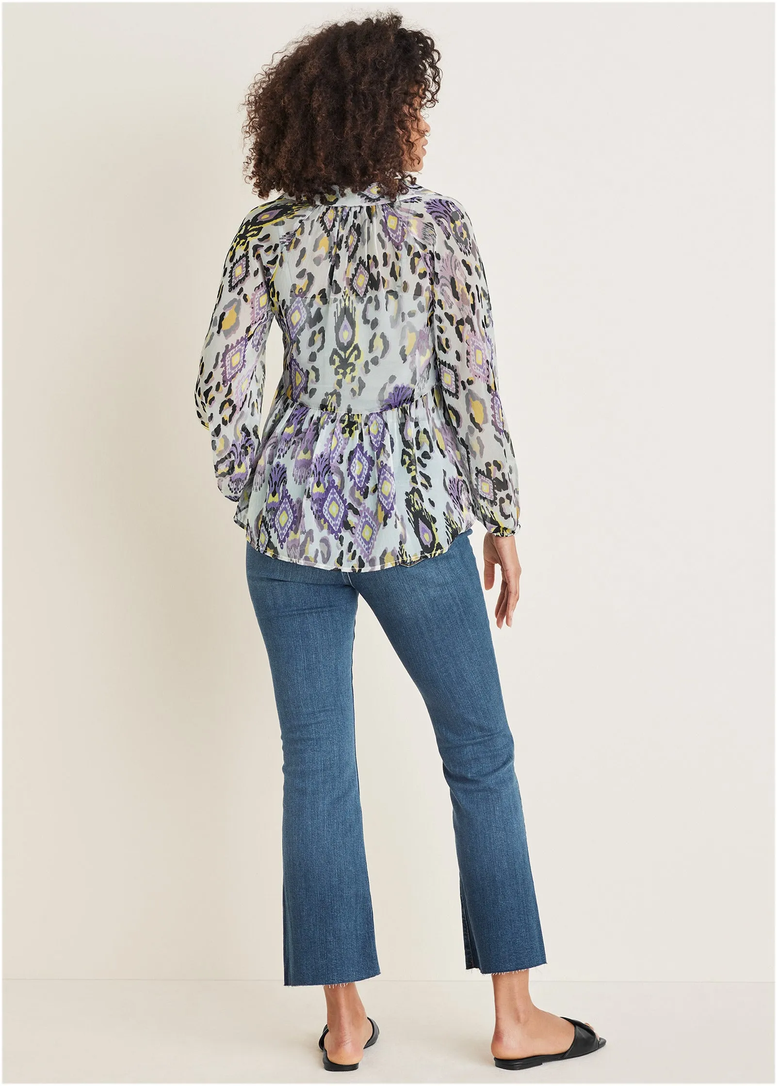 Chiffon Printed Blouse - Desert Ikat sold by VENUS product image thumbnail 2