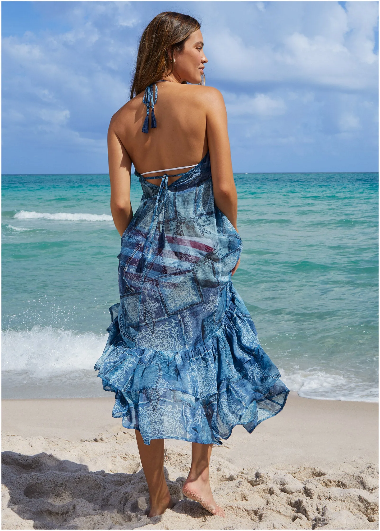 Cover Up Dress - Denim Patchwork sold by VENUS product image thumbnail 2