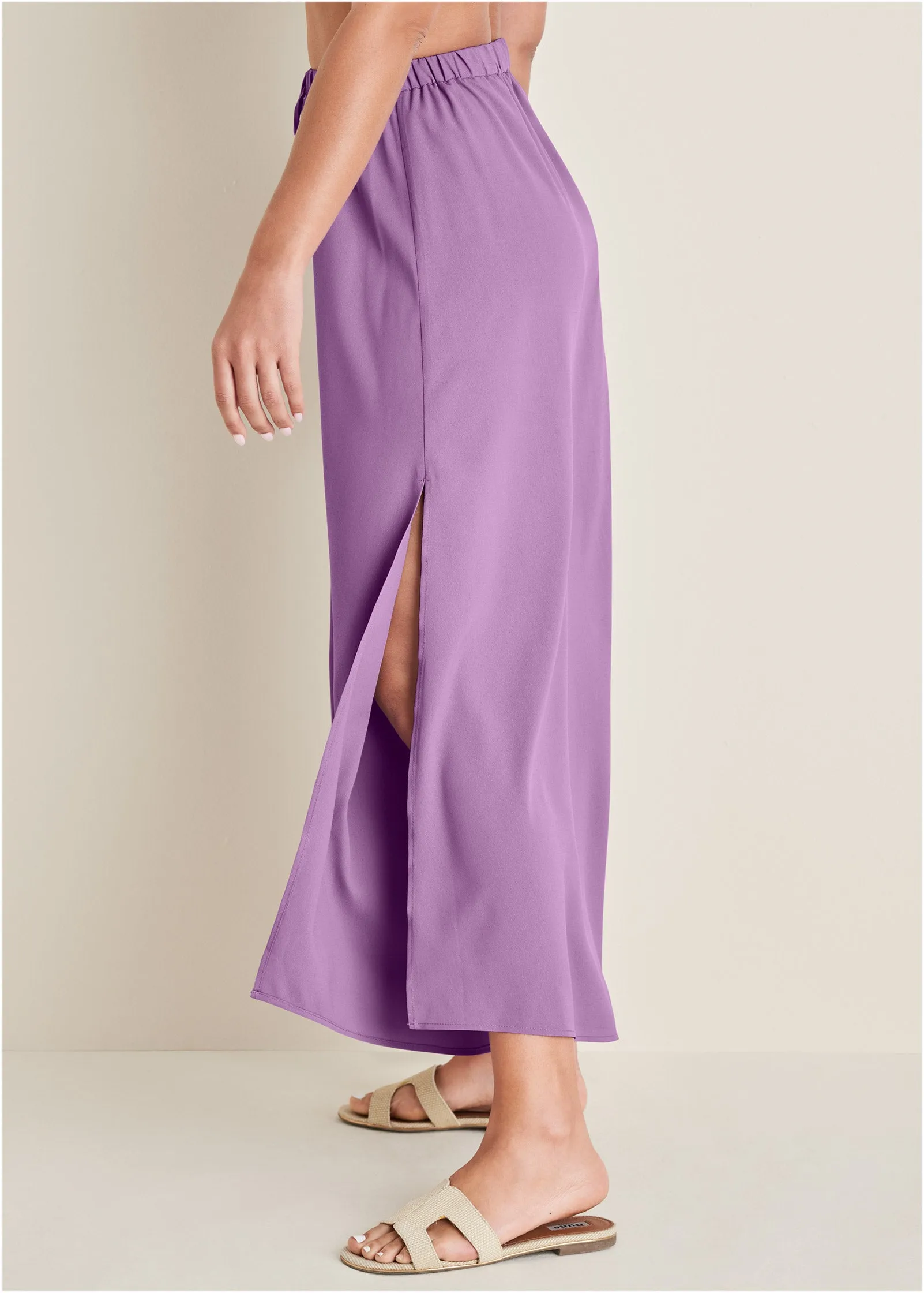 Crinkle Viscose Maxi Skirt - Purple sold by VENUS product image thumbnail 4
