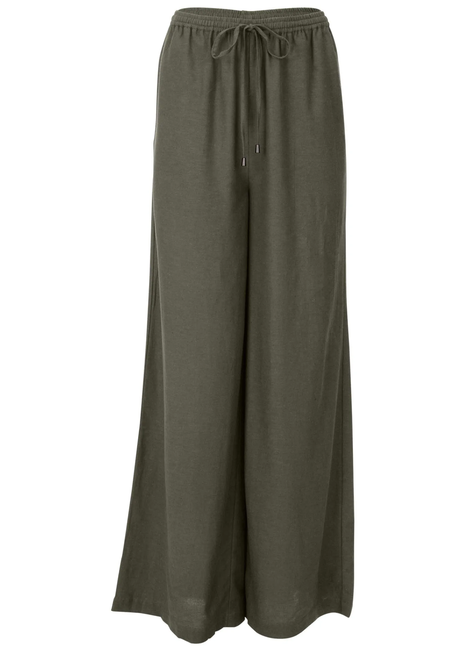 Cotton Linen Wide Leg Pant - Olive sold by VENUS product image thumbnail 5
