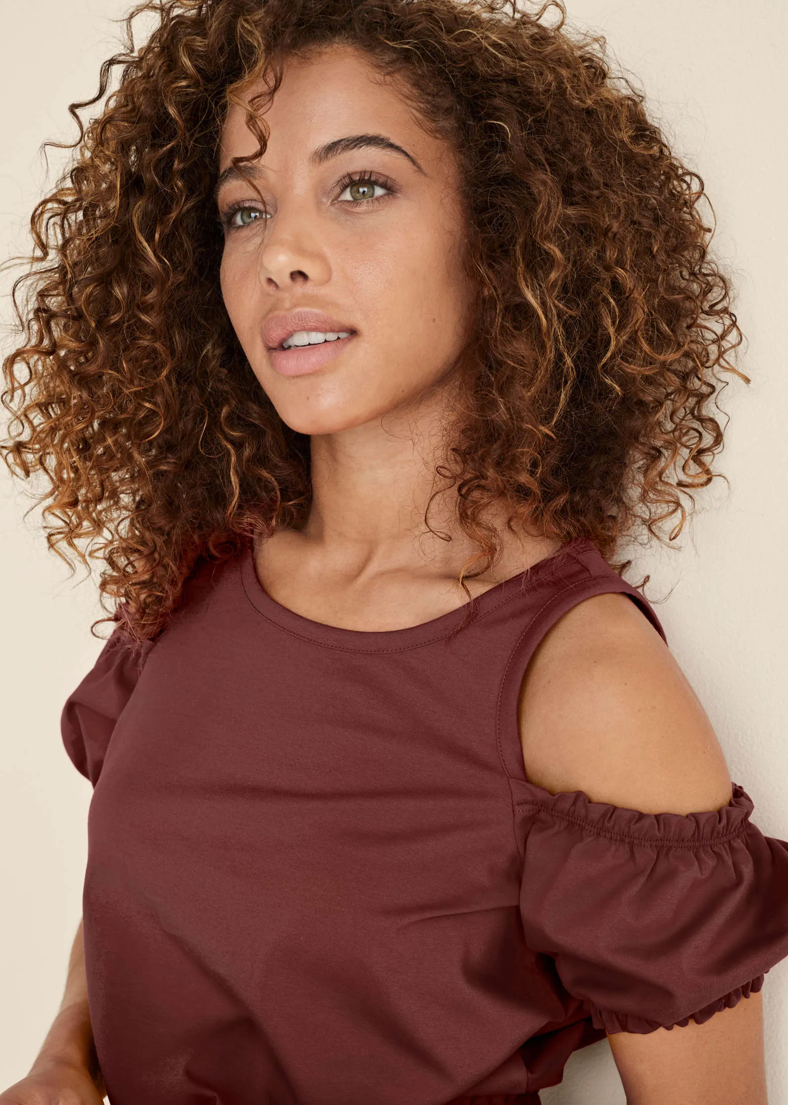 Cold Shoulder Top - Auburn sold by VENUS product image thumbnail 3