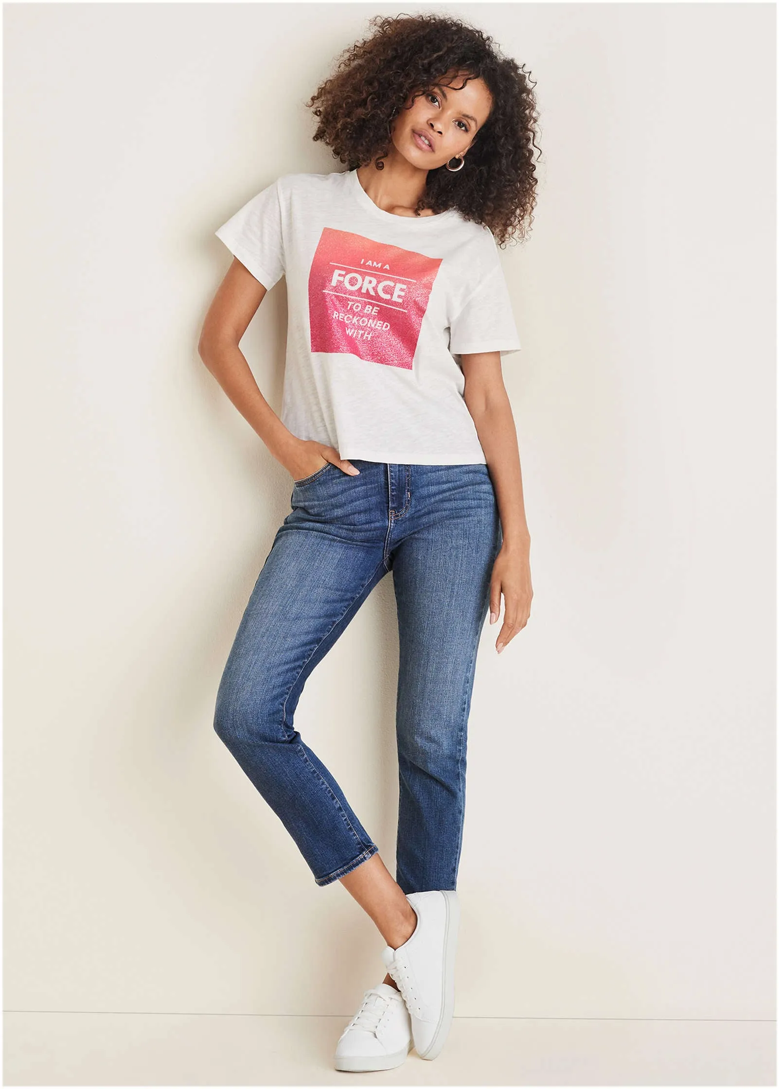 I Am A Force Graphic Tee - Off White sold by VENUS product image thumbnail 4