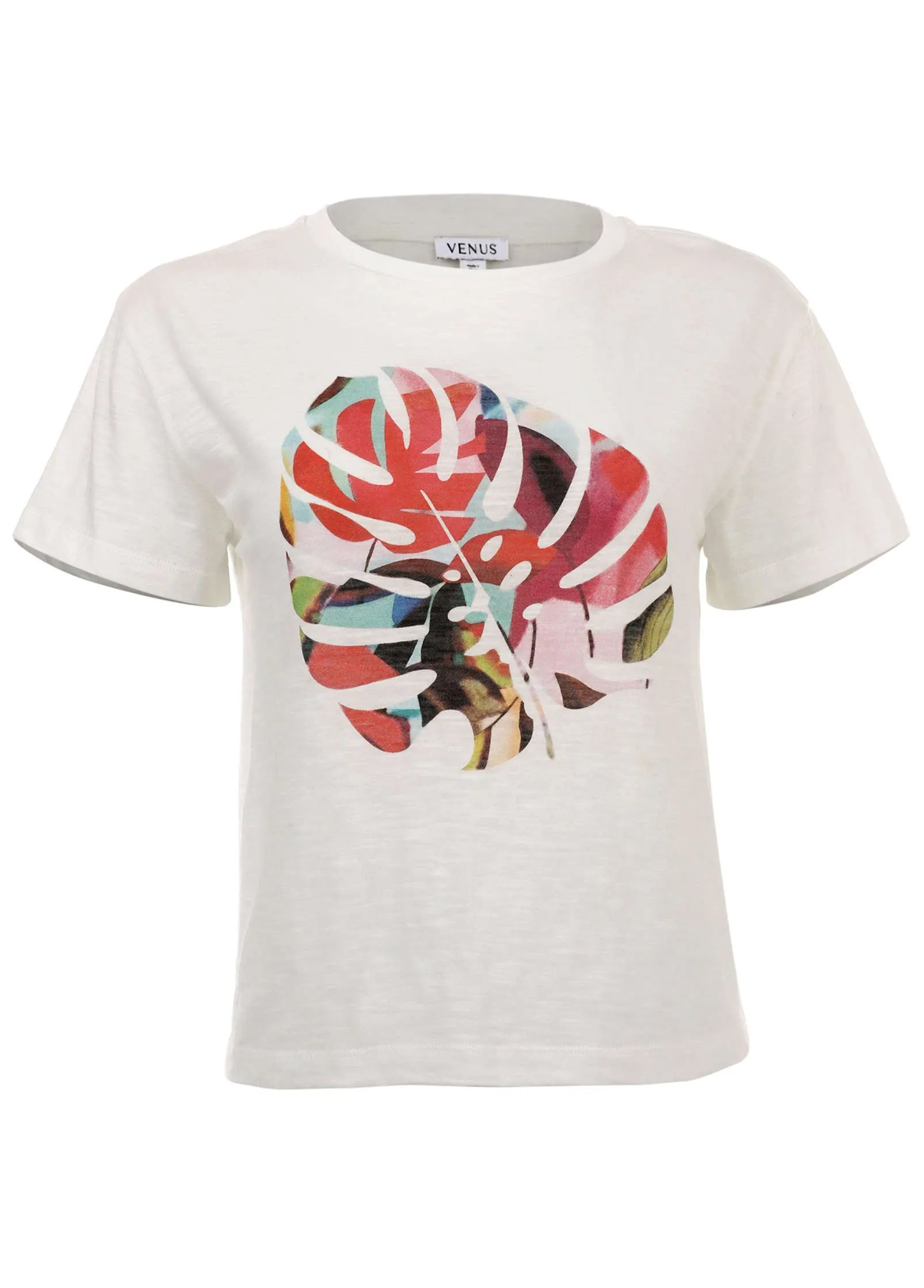 Palm Leaf Graphic Tee - Off White sold by VENUS product image thumbnail 3