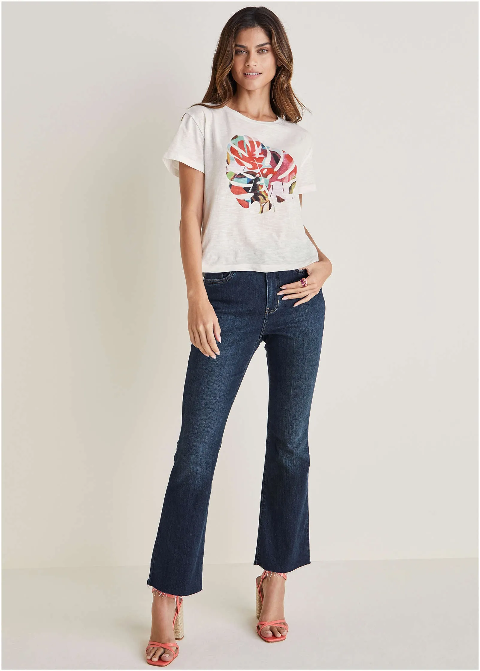 Palm Leaf Graphic Tee - Off White sold by VENUS product image thumbnail 2