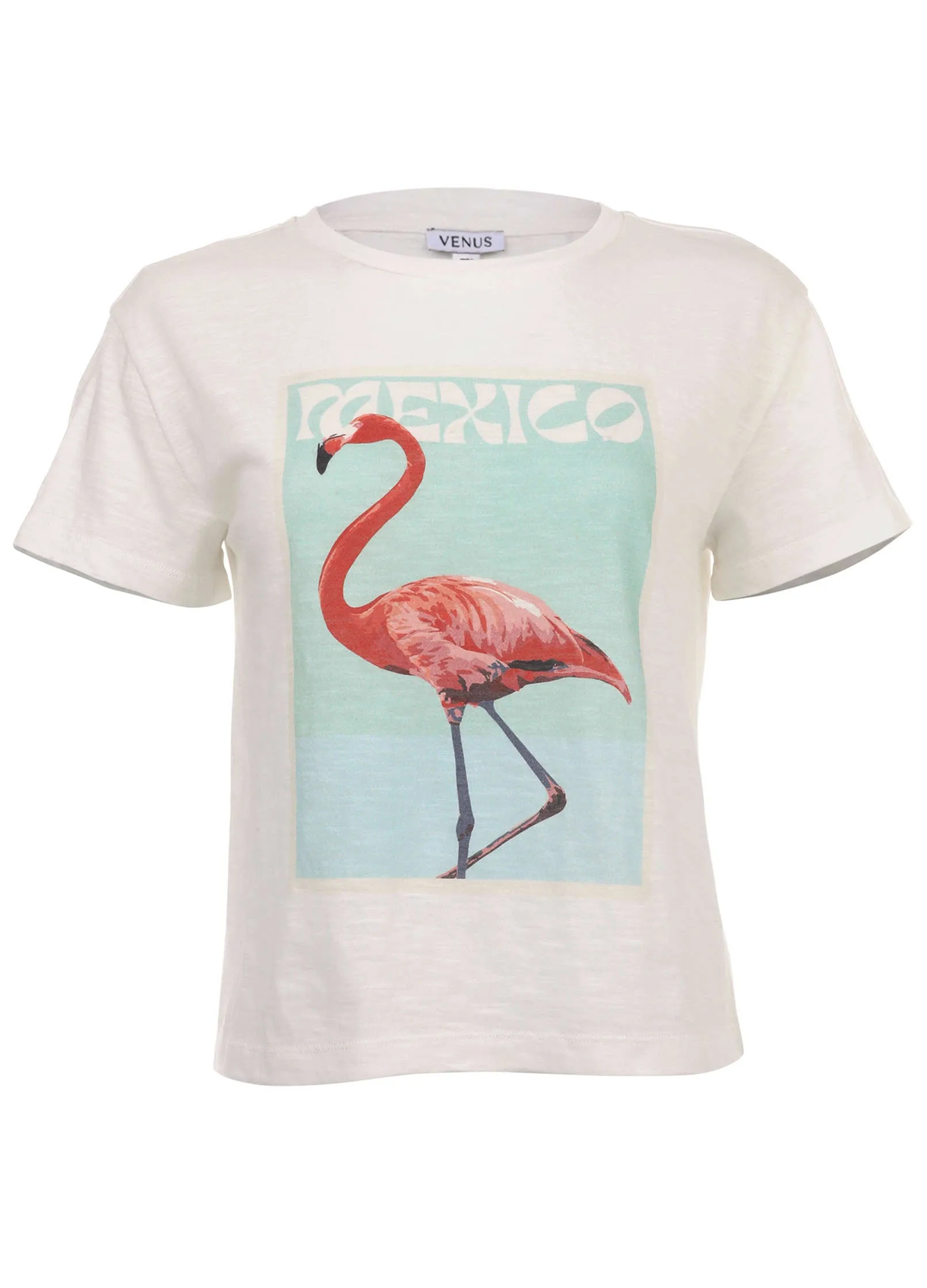 Flamingo Graphic Tee - Off White sold by VENUS product image thumbnail 4
