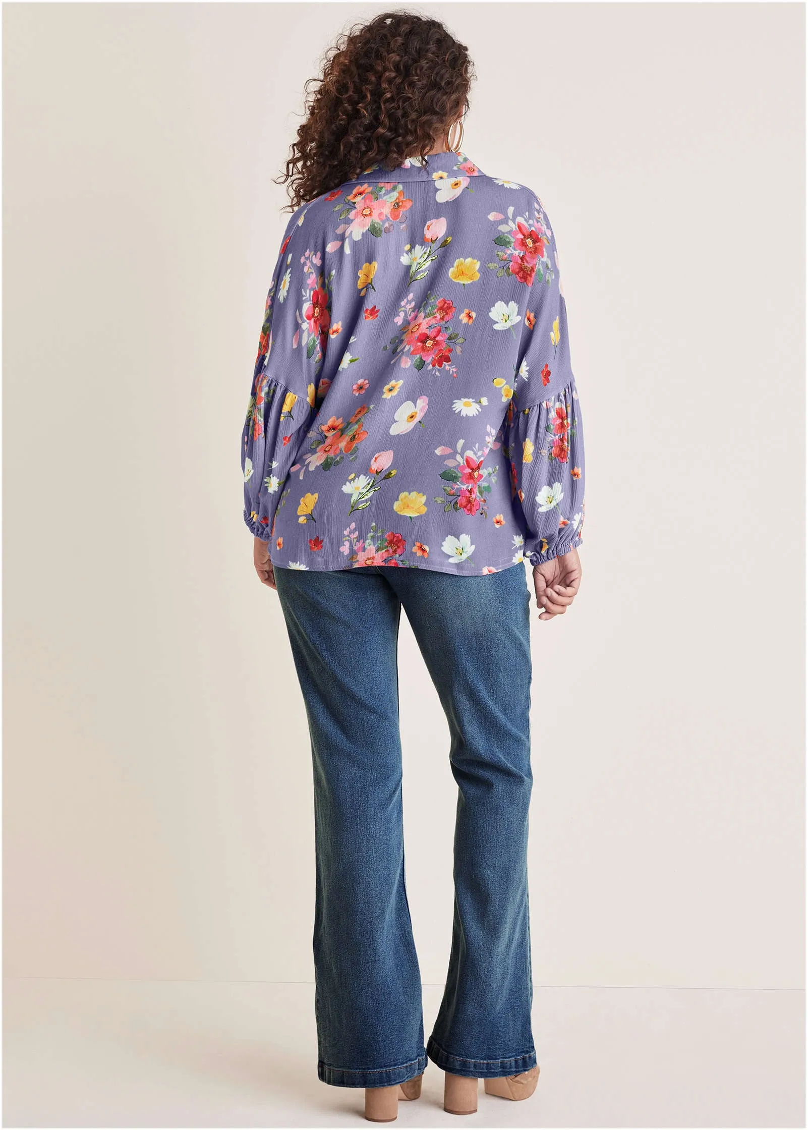 Woven Tunic Top - Blue Multi sold by VENUS product image thumbnail 2