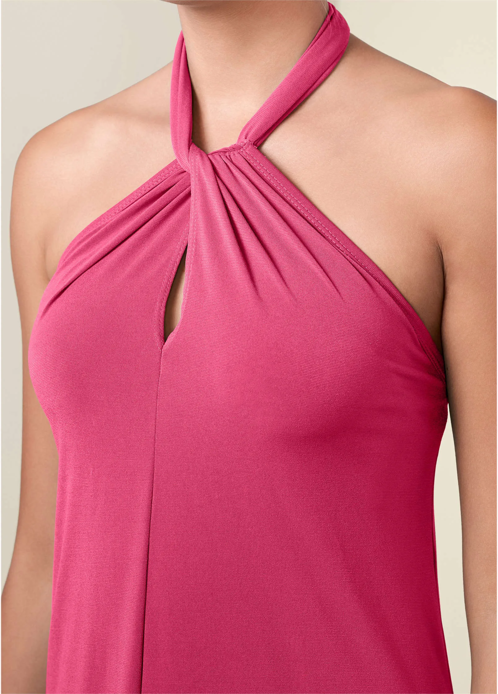 Halter Tie Dress - Hot Pink sold by VENUS product image thumbnail 3