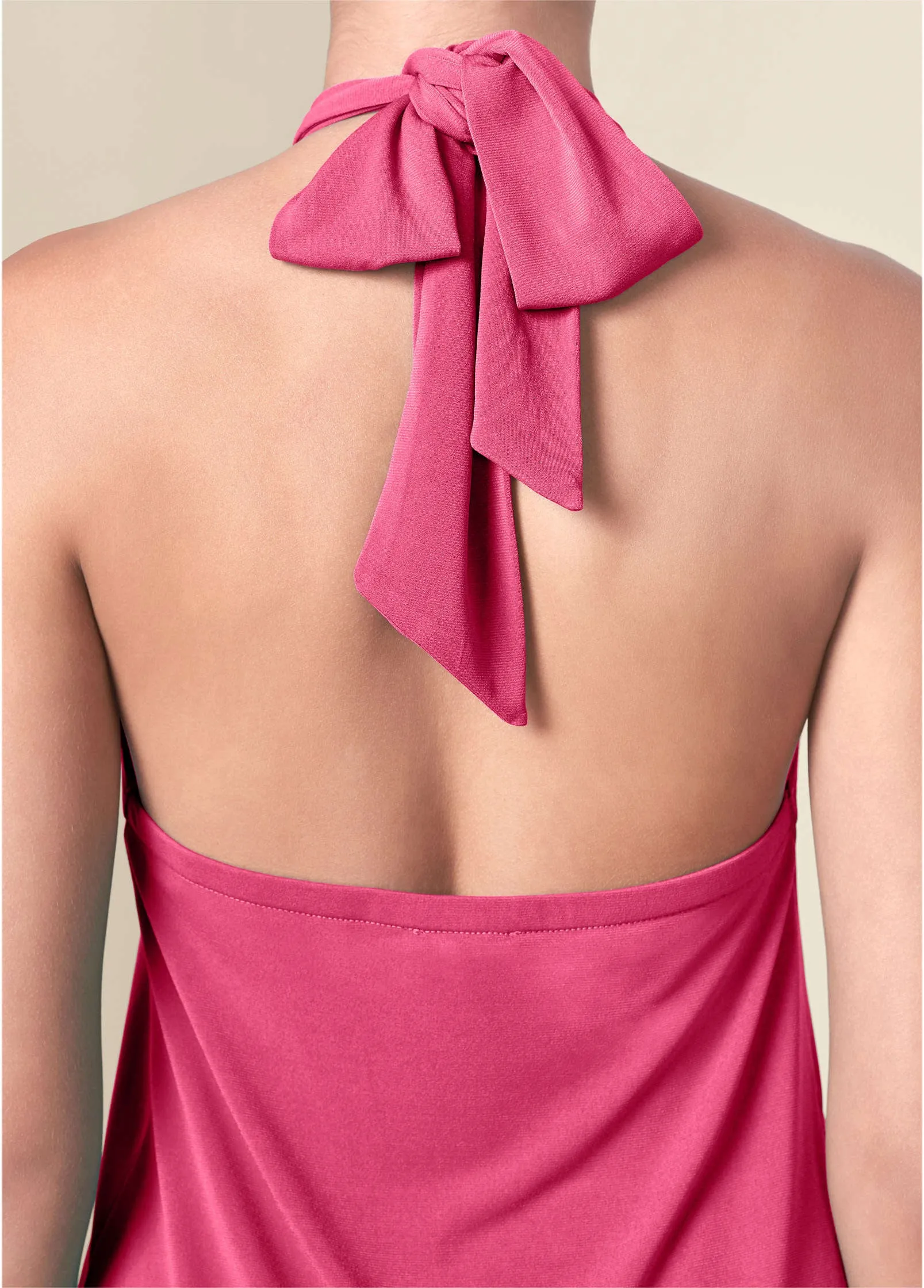 Halter Tie Dress - Hot Pink sold by VENUS product image thumbnail 4