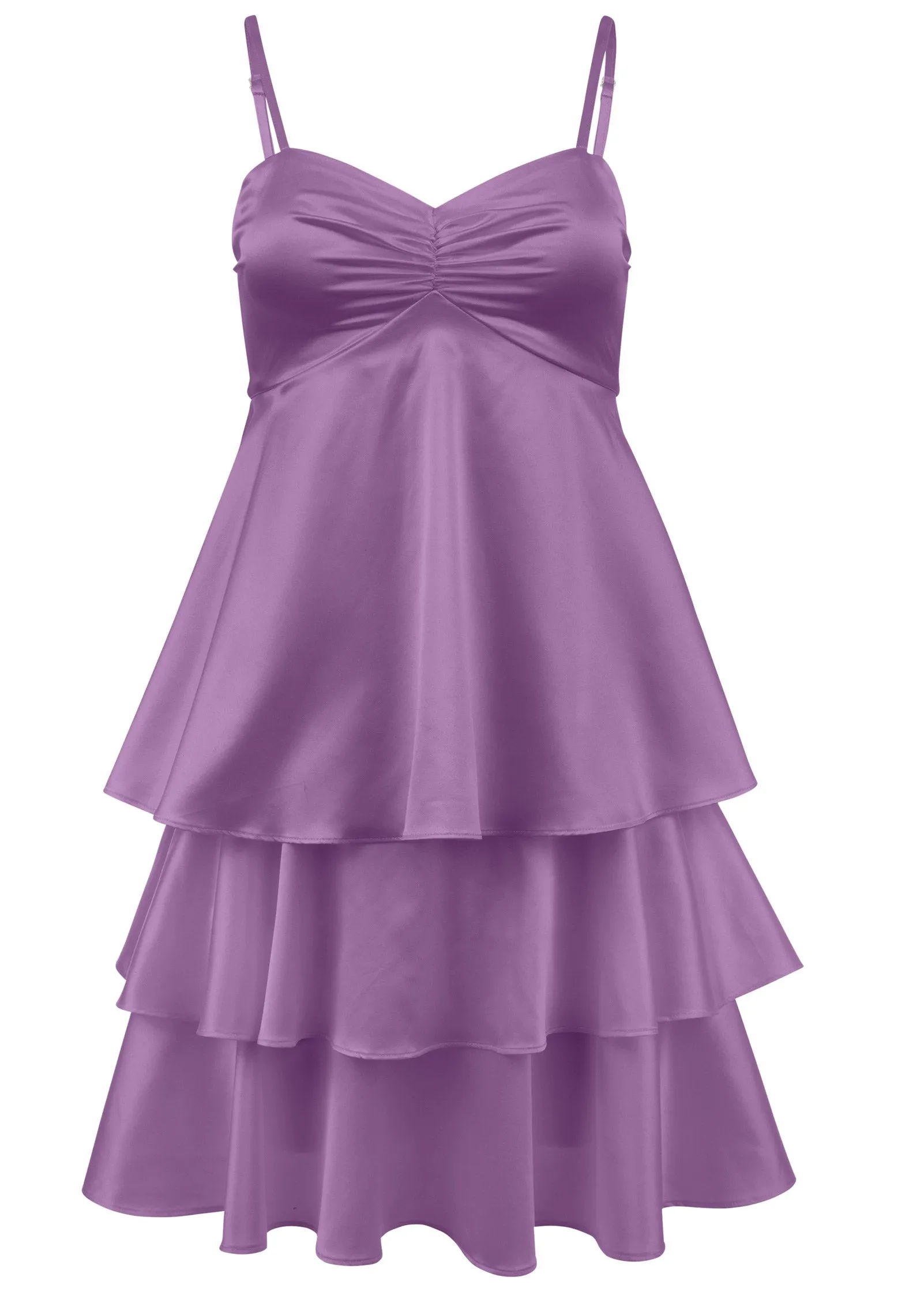 Stretch Charm Tiered Dress - Purple sold by VENUS product image thumbnail 3