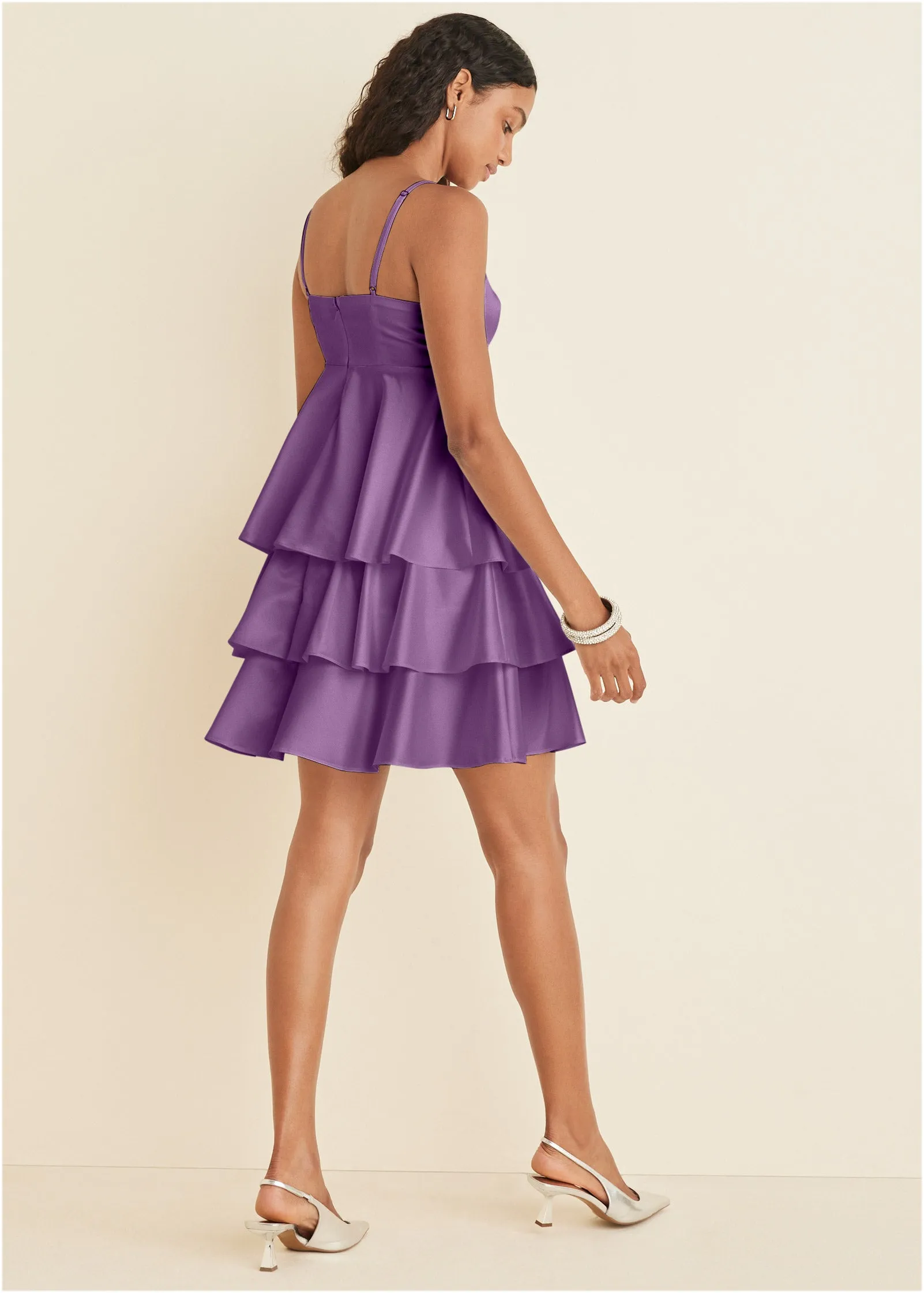 Stretch Charm Tiered Dress - Purple sold by VENUS product image thumbnail 2