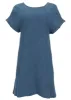 Short Sleeve Gauze Mini - Medium Blue sold by VENUS