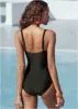 V-Neck One Piece - Black sold by VENUS