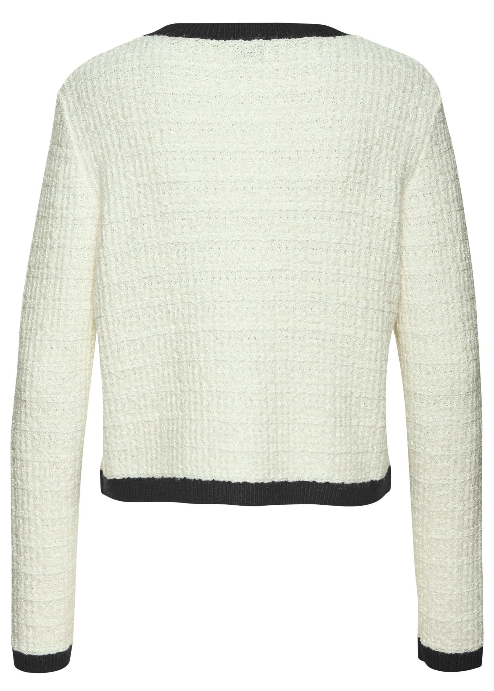 Collarless Tweed Blazer - Cream & Black sold by VENUS product image thumbnail 3