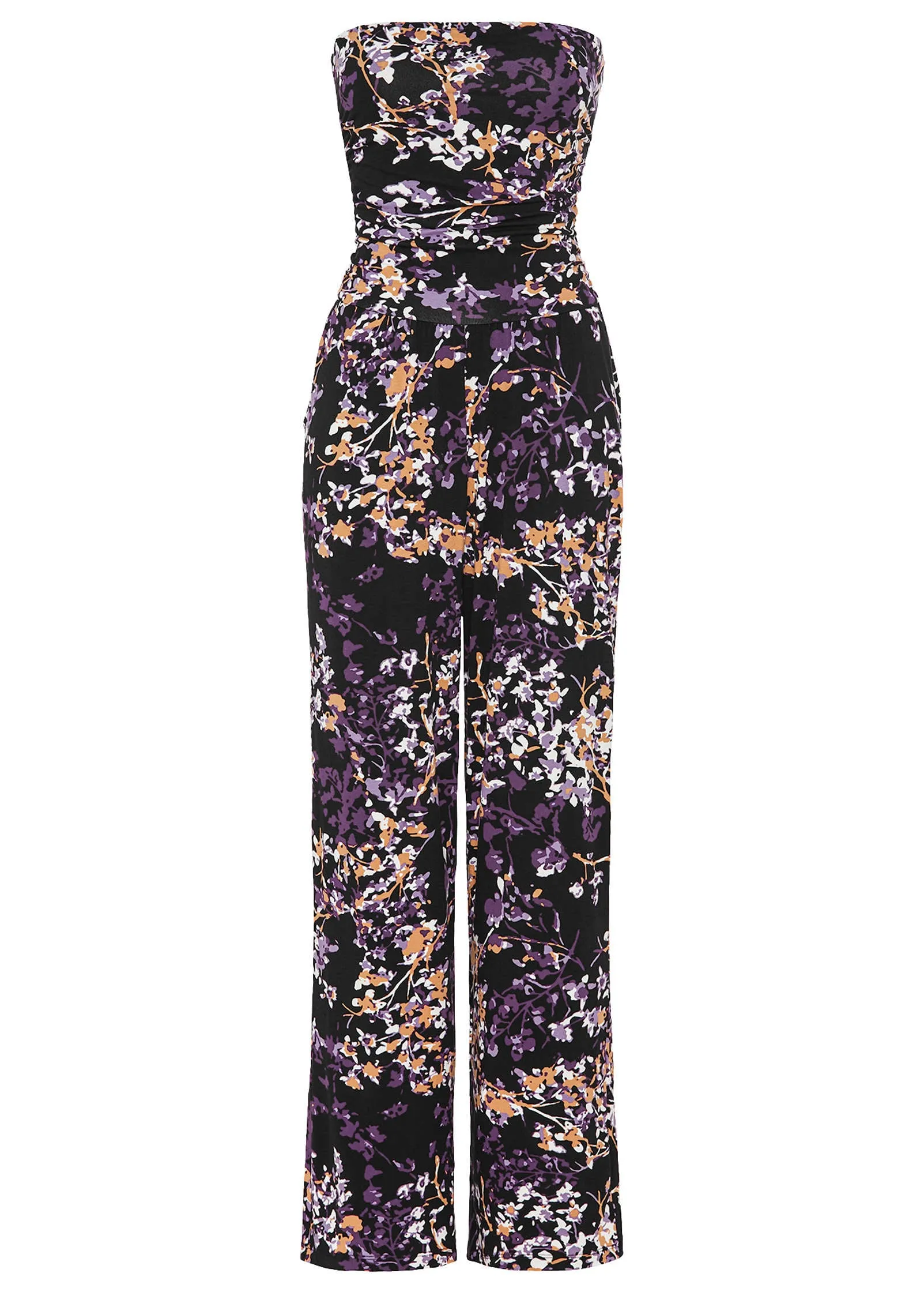 Strapless Printed Jumpsuit - Purple Multi sold by VENUS product image thumbnail 3