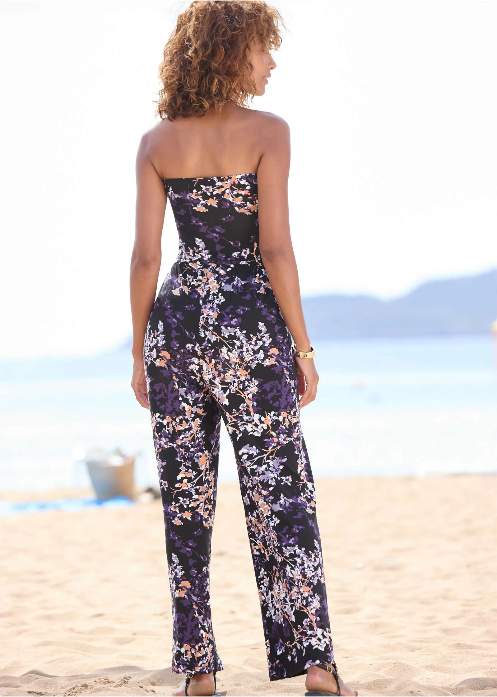 Strapless Printed Jumpsuit - Purple Multi sold by VENUS product image thumbnail 2