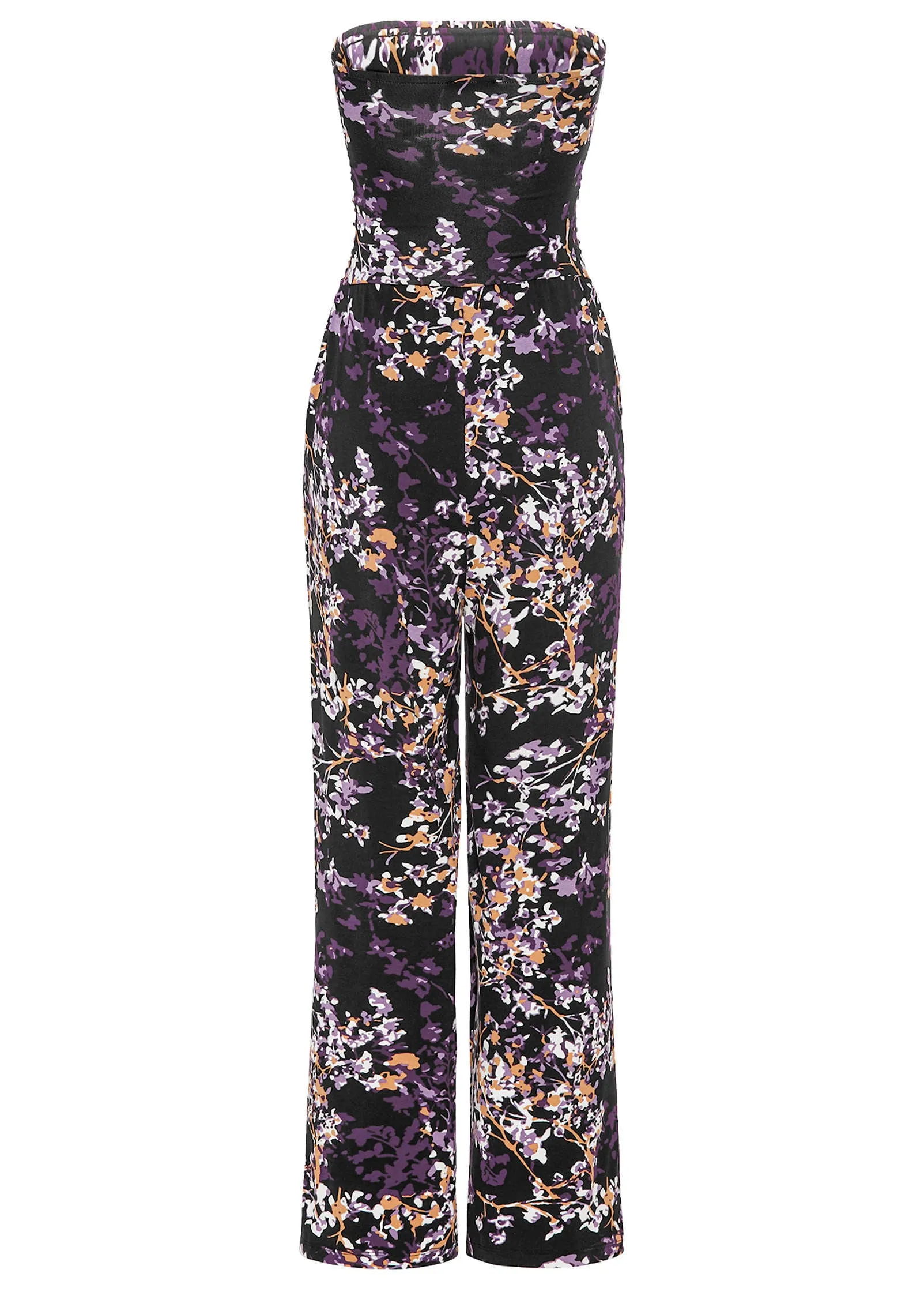 Strapless Printed Jumpsuit - Purple Multi sold by VENUS product image thumbnail 4