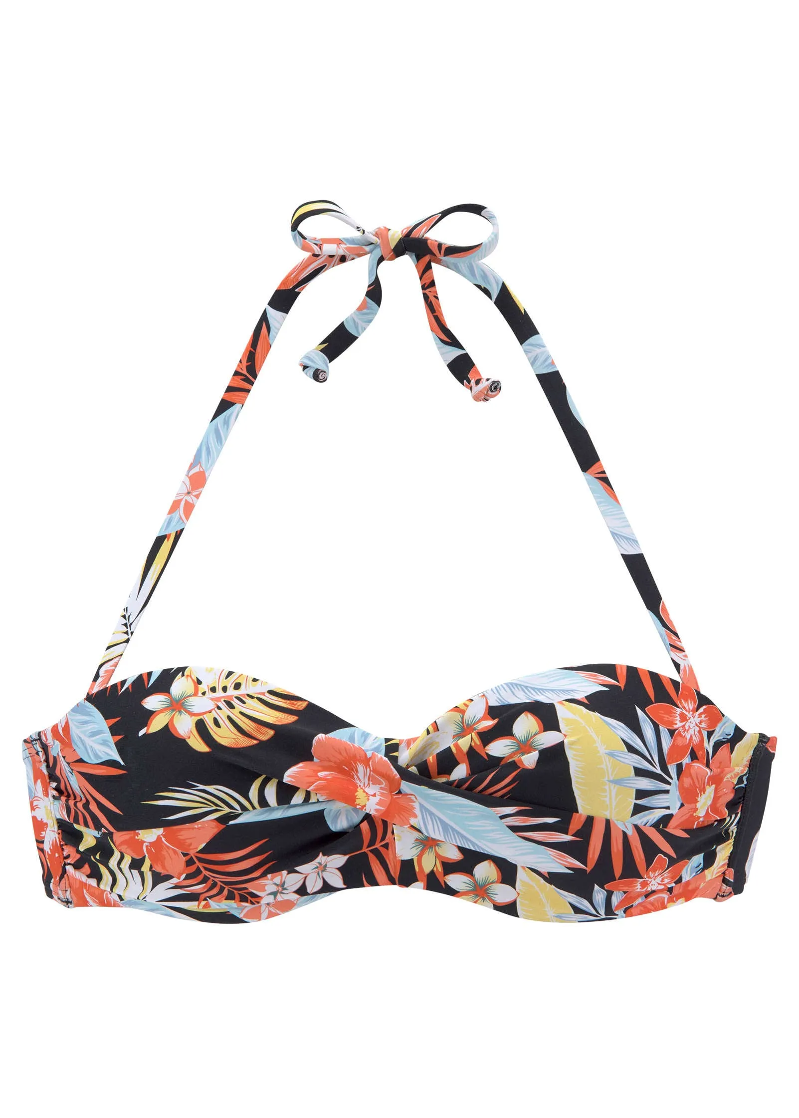 Bandeau Bikini Top - Red & Yellow Tropic sold by VENUS product image thumbnail 2