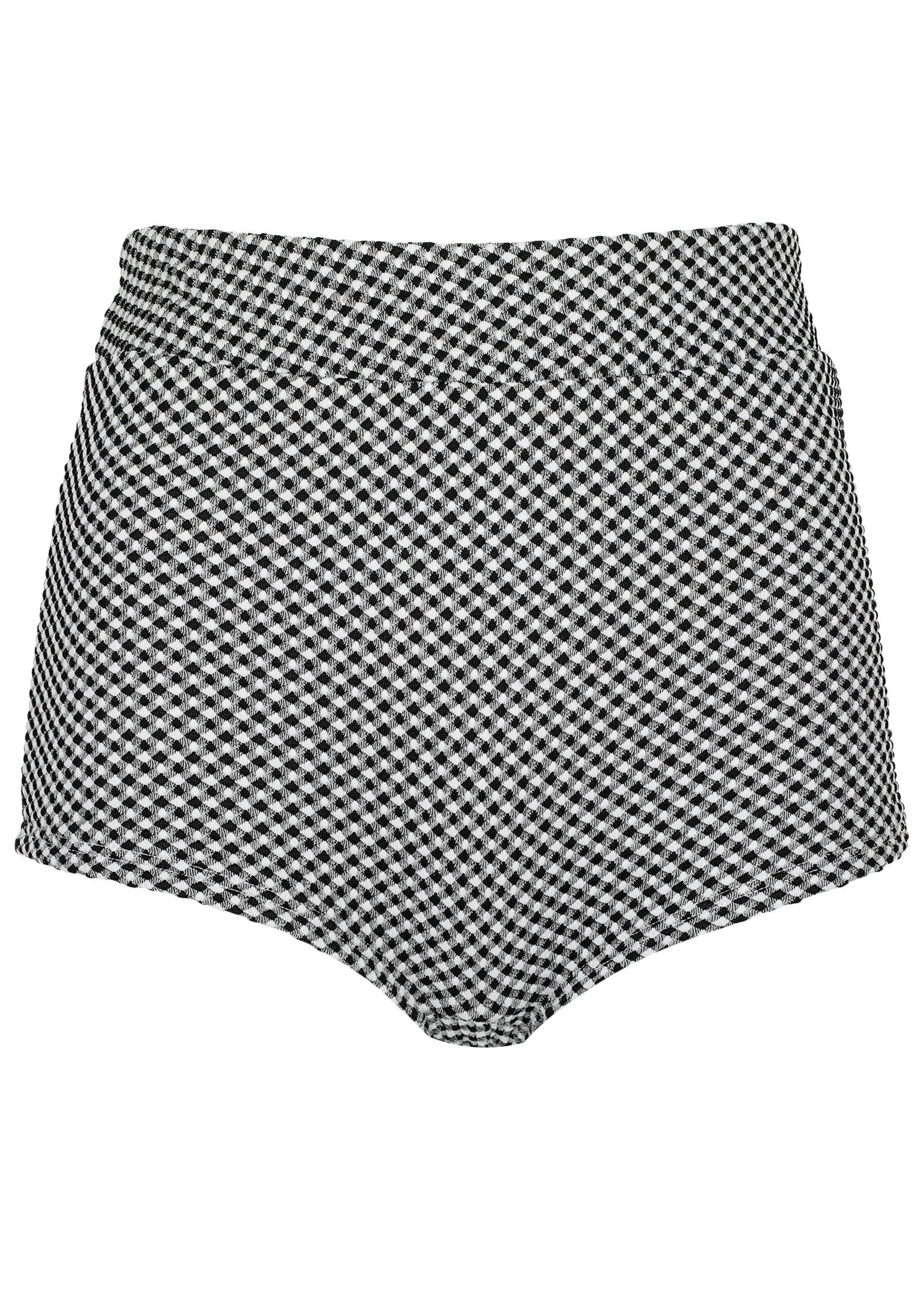Gingham Retro Swim Short - Black & White sold by VENUS product image thumbnail 3