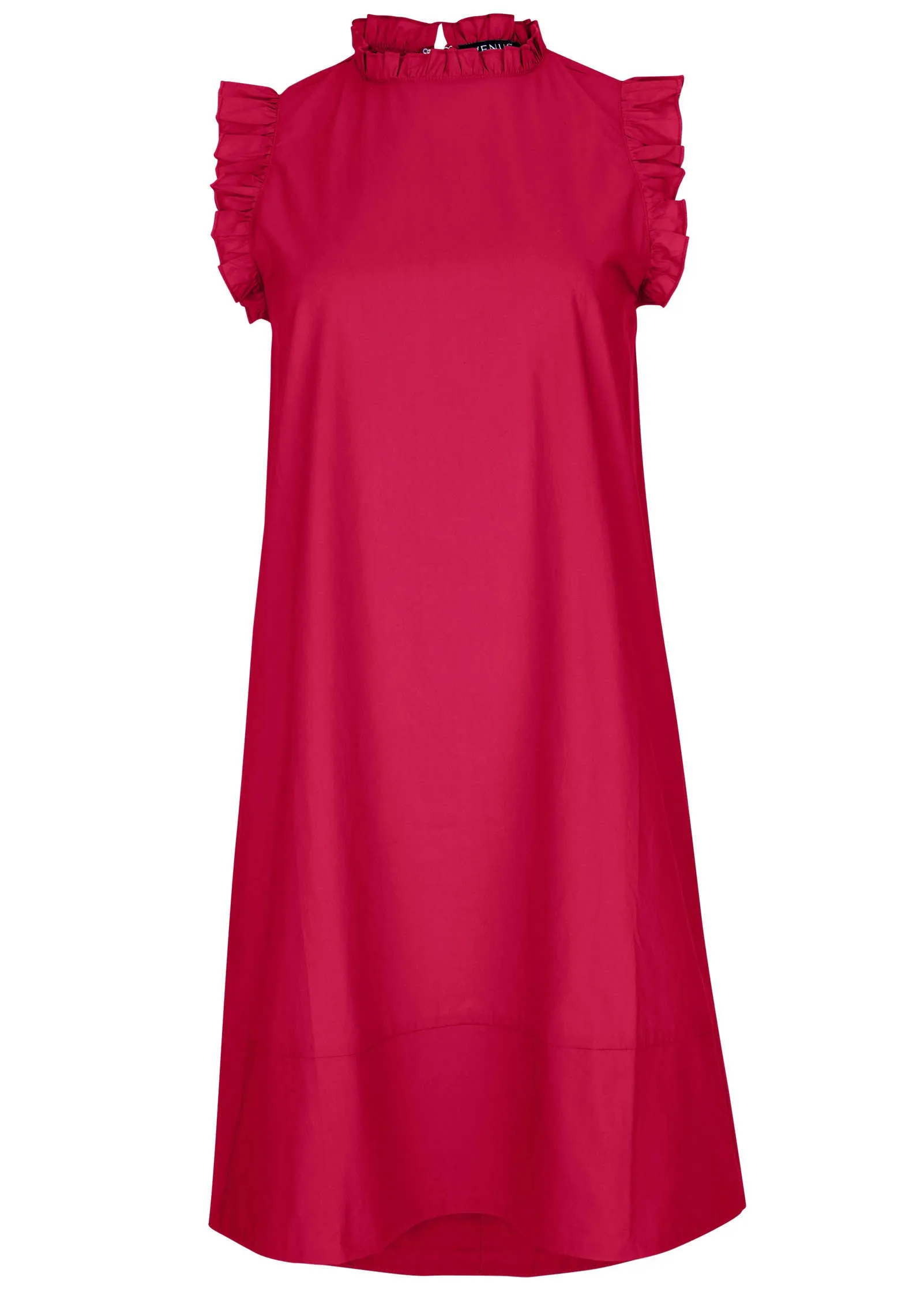Ruffle Trim Mini Dress - Dark Pink sold by VENUS product image thumbnail 3