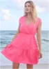 Tiered Cover-Up Dress - Raspberry sold by VENUS