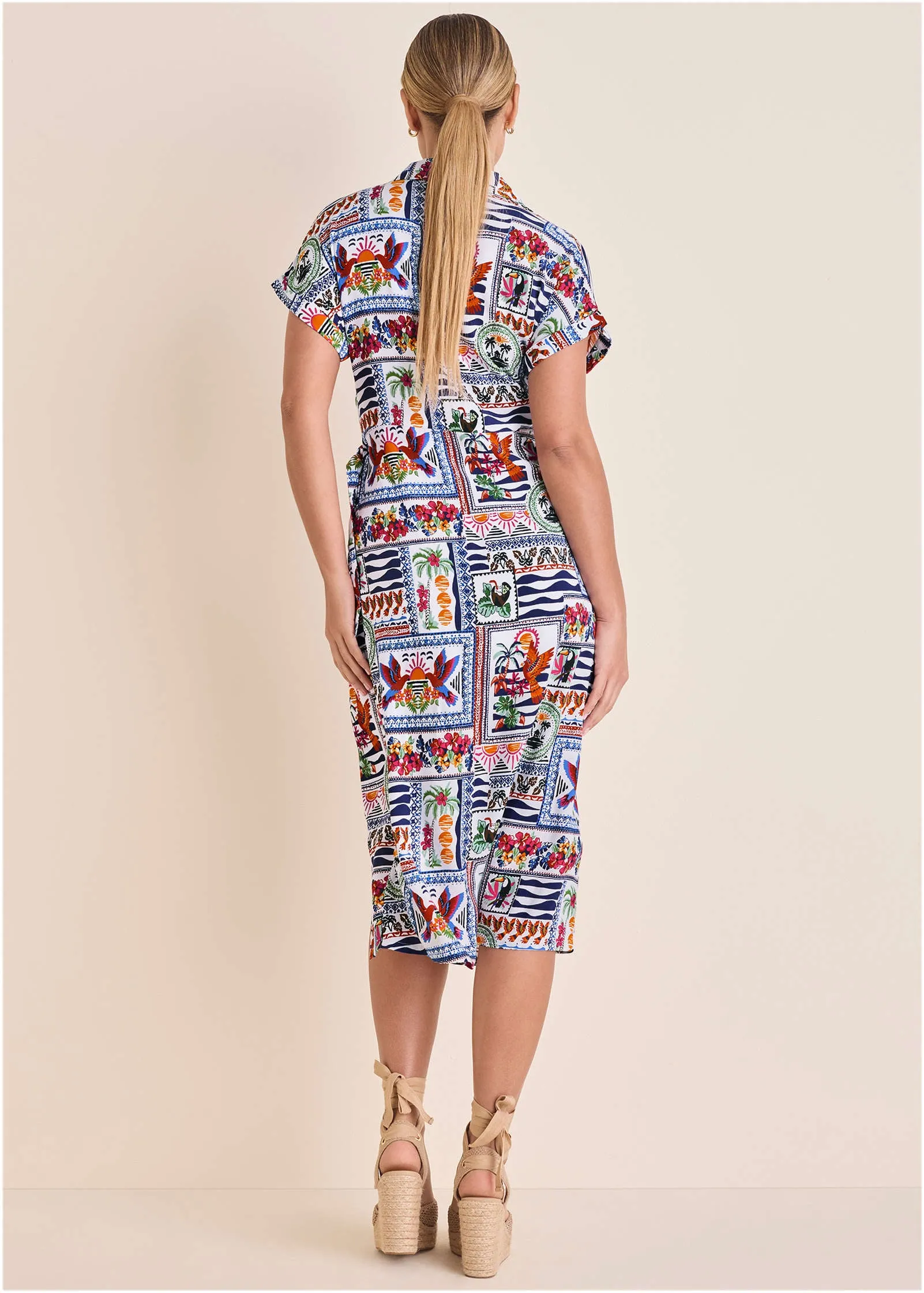 Side Tie Midi Dress - Postcard Vacay sold by VENUS product image thumbnail 2