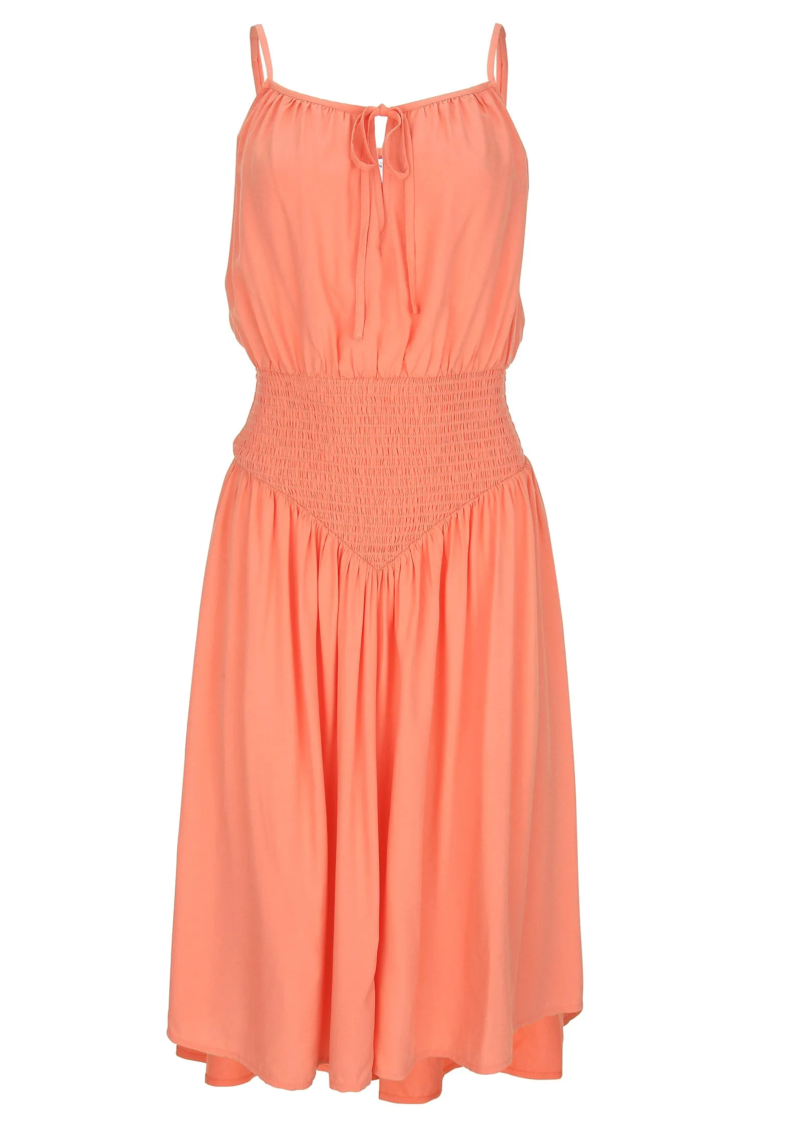 Smocked Midi Dress - Burnt Coral sold by VENUS product image thumbnail 3