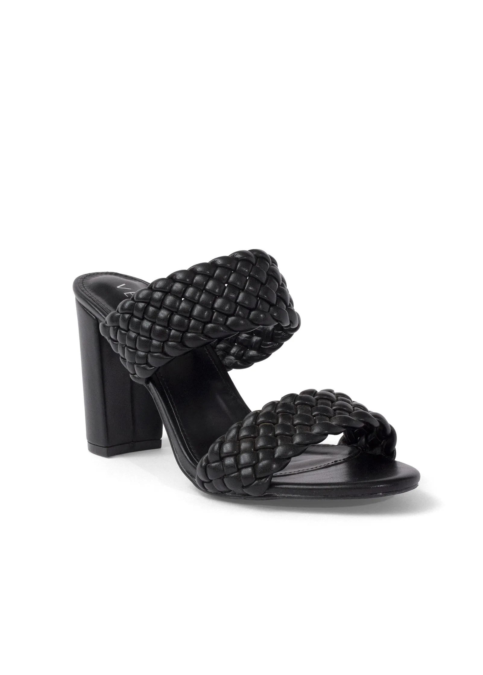 Braided Double Strap Mules - Black sold by VENUS