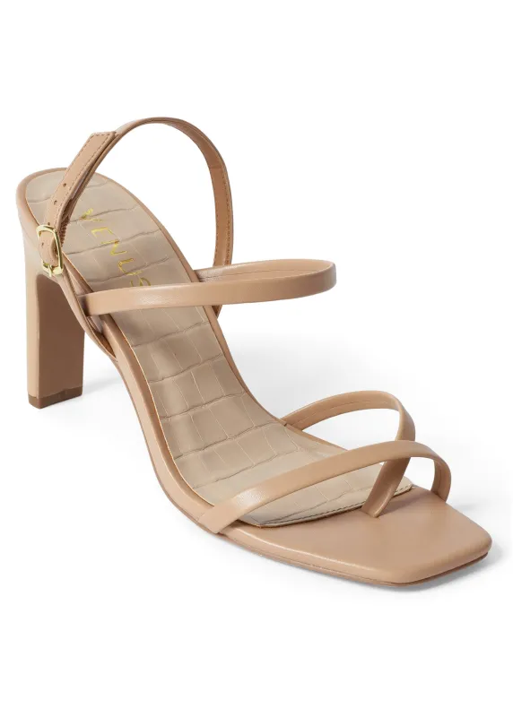 Strappy Toe Loop Heels - Nude sold by VENUS