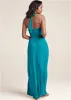 High Neck Maxi Dress - Teal sold by VENUS