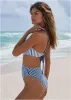 Contrast Stripe One-Piece - Reversible Navy Stripe sold by VENUS