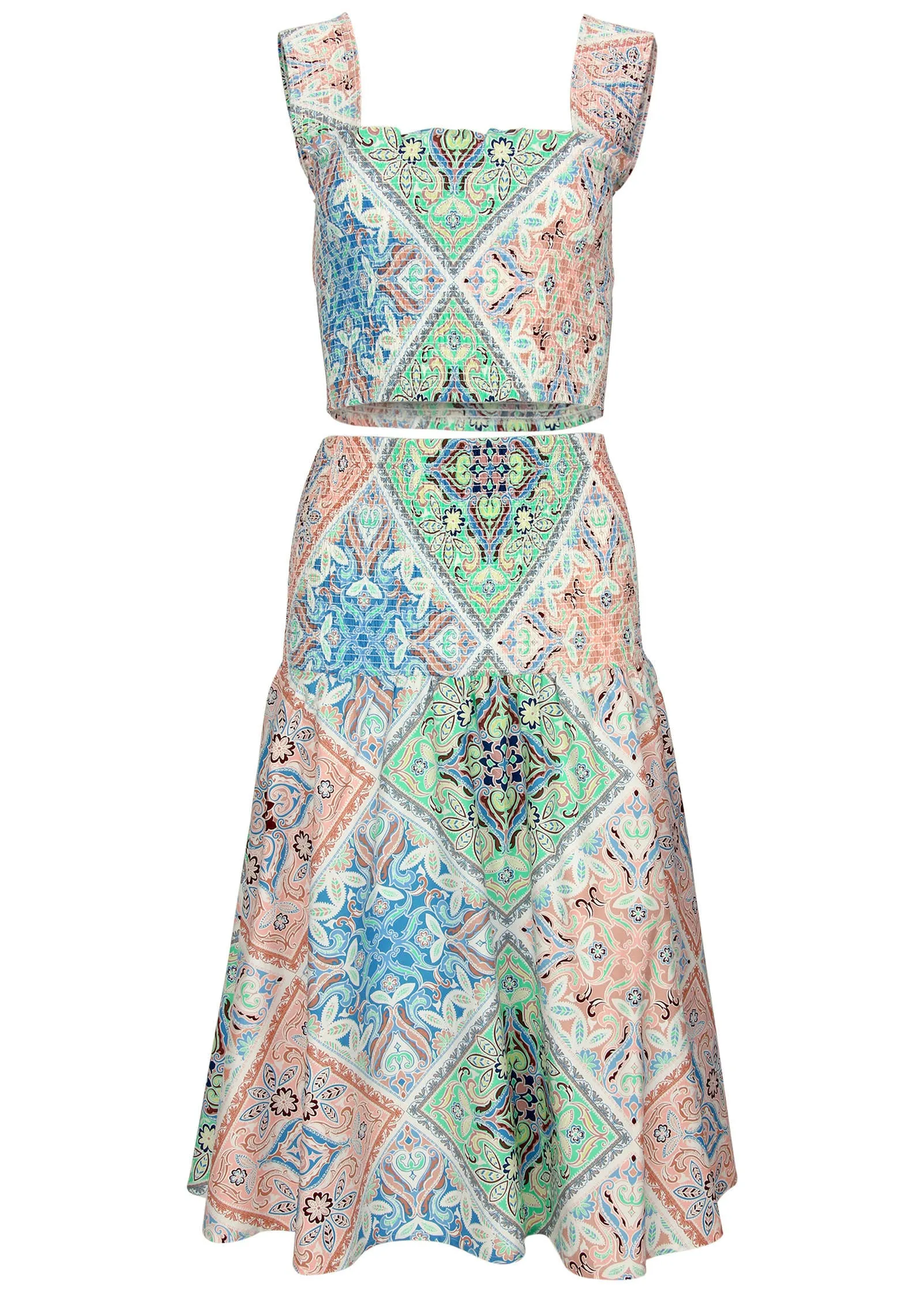 Smocked Two-Piece Set - Boho Tile sold by VENUS product image thumbnail 3