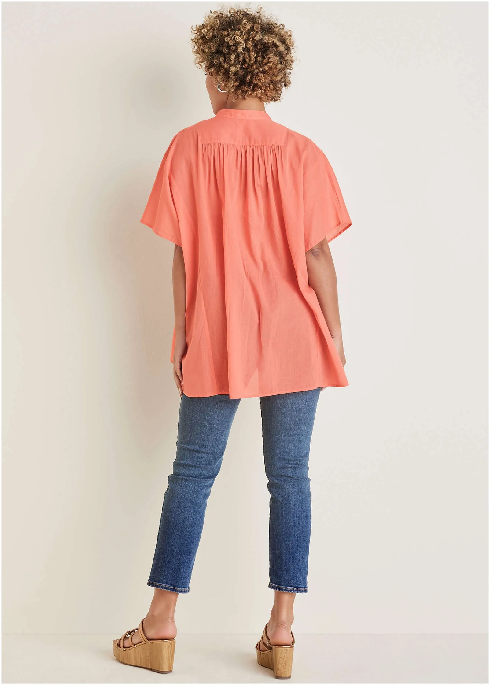 Flowy Tunic Blouse - Burnt Coral sold by VENUS product image thumbnail 3