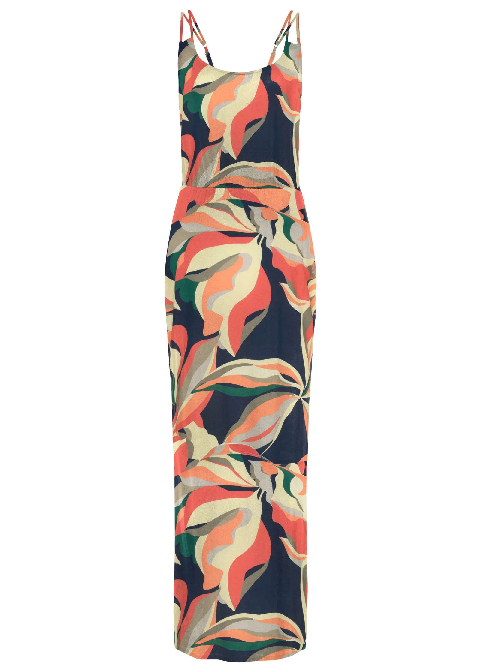 High Slit Maxi Dress - Navy Multi sold by VENUS product image thumbnail 2