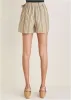 Cotton Linen Wrap Skort - Tan Combo sold by VENUS
