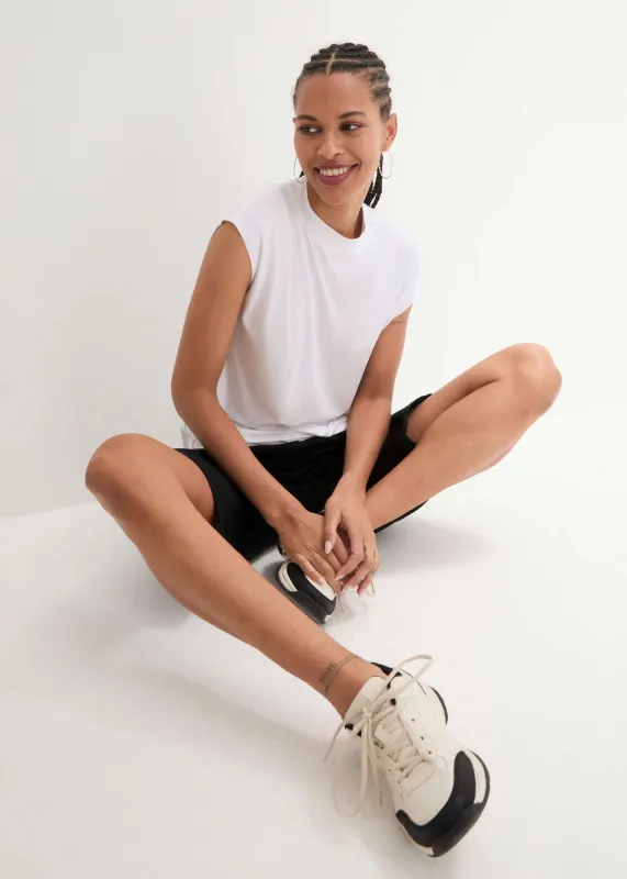 Scoop Neck T-Shirt - White sold by VENUS