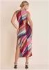 Plunging Maxi Dress - Dark Rainbow sold by VENUS