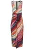 Plunging Maxi Dress - Dark Rainbow sold by VENUS