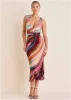 Plunging Maxi Dress - Dark Rainbow sold by VENUS