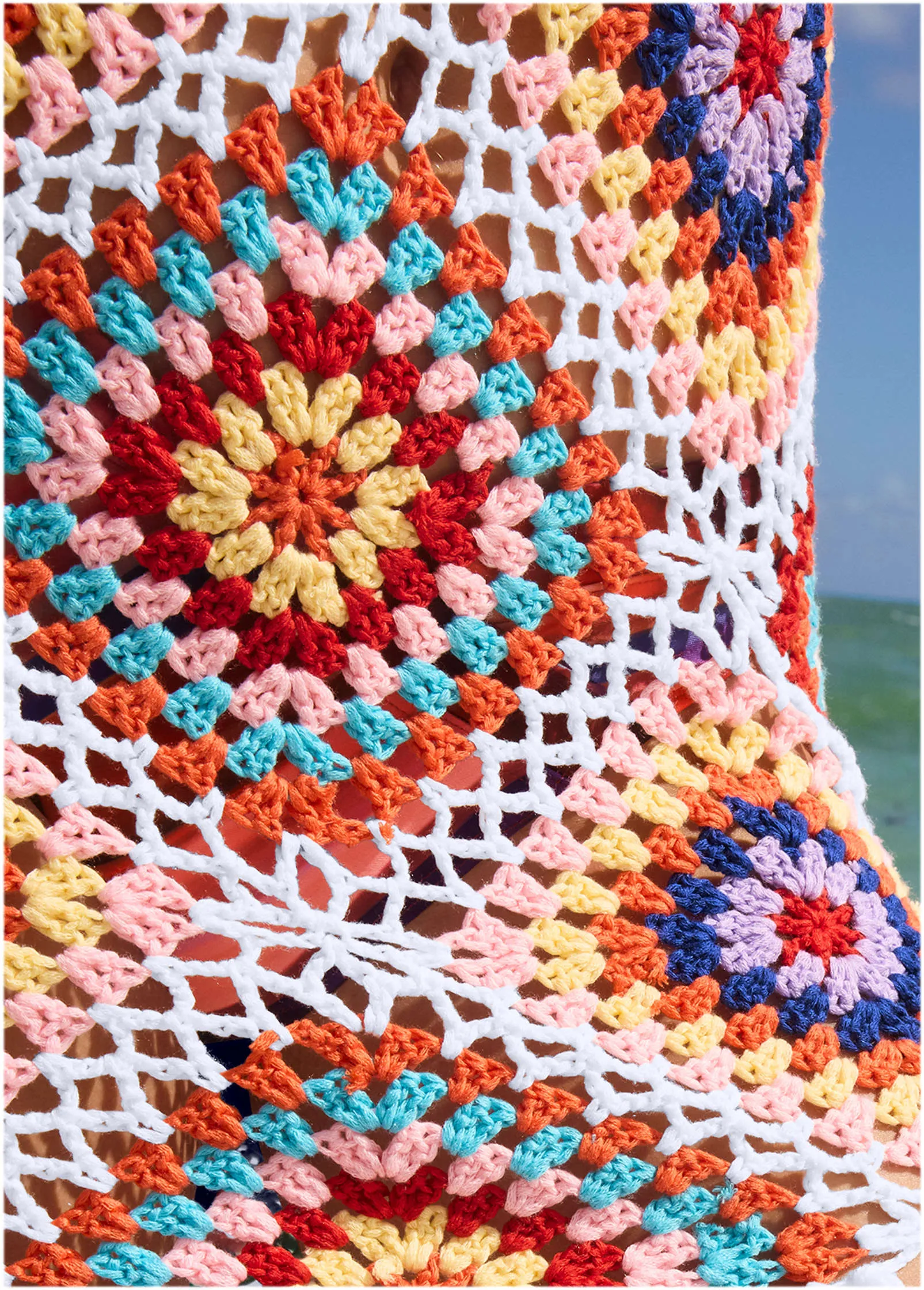 Crochet Cover-Up Dress - White Multi sold by VENUS product image thumbnail 4