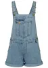 V-Back Denim Overalls - Light Wash sold by VENUS