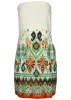 Linen Strapless Mini Dress - Seti Olive Ikat sold by VENUS