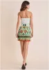 Linen Strapless Mini Dress - Seti Olive Ikat sold by VENUS