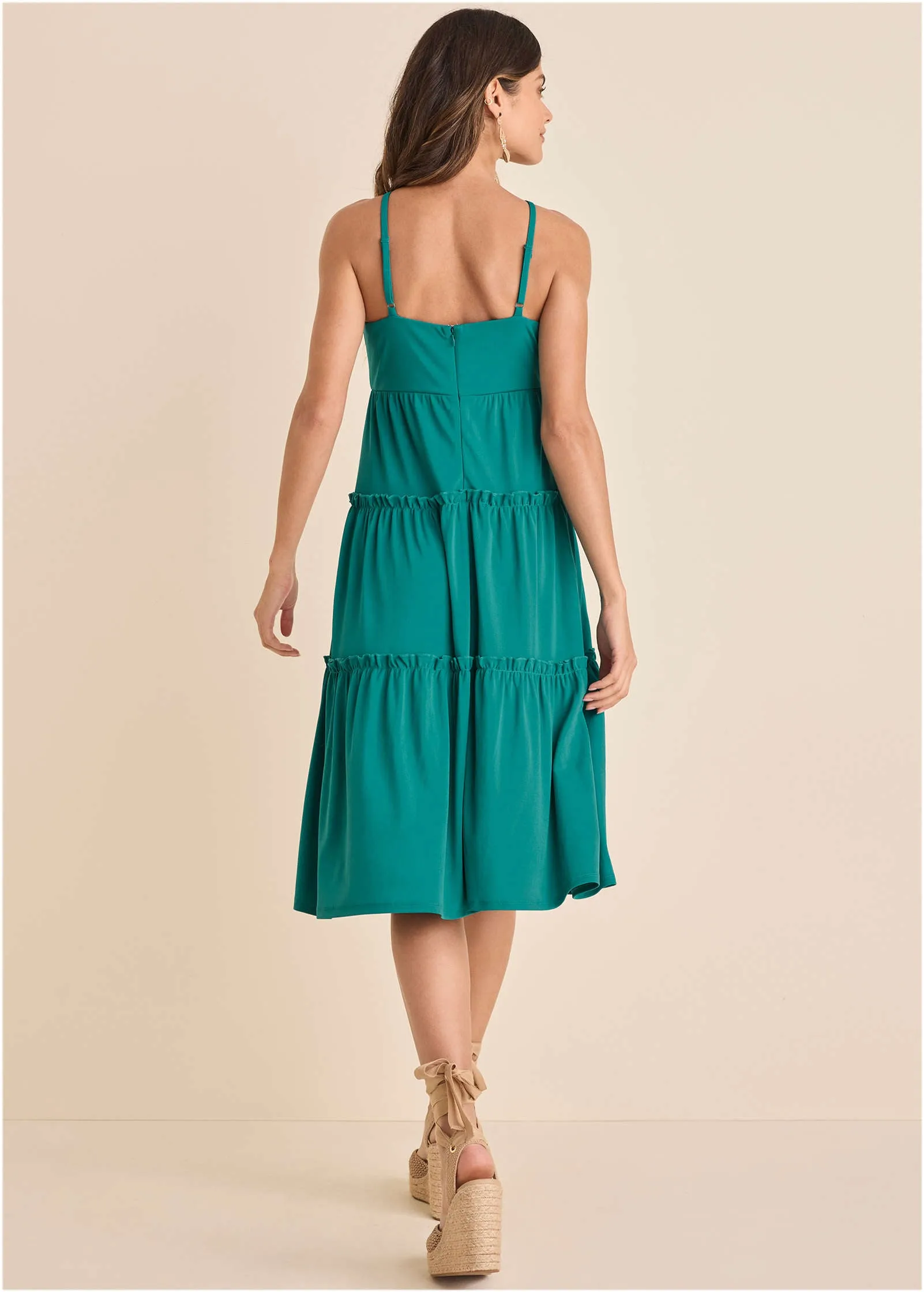 Key Hole Midi Dress - Tropical Green sold by VENUS product image thumbnail 2