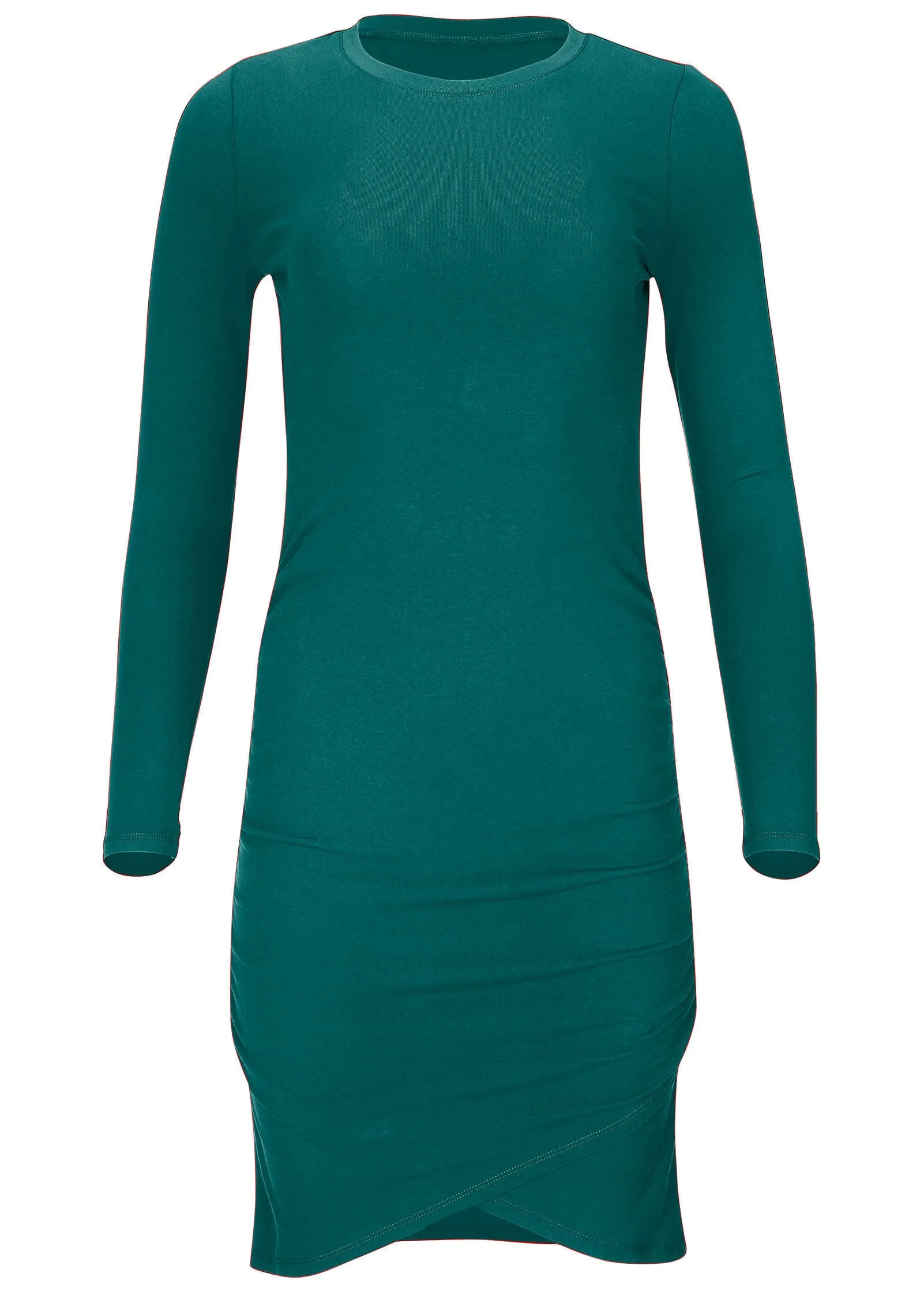 Ruched Long Sleeve Mini - Teal Green sold by VENUS product image thumbnail 4