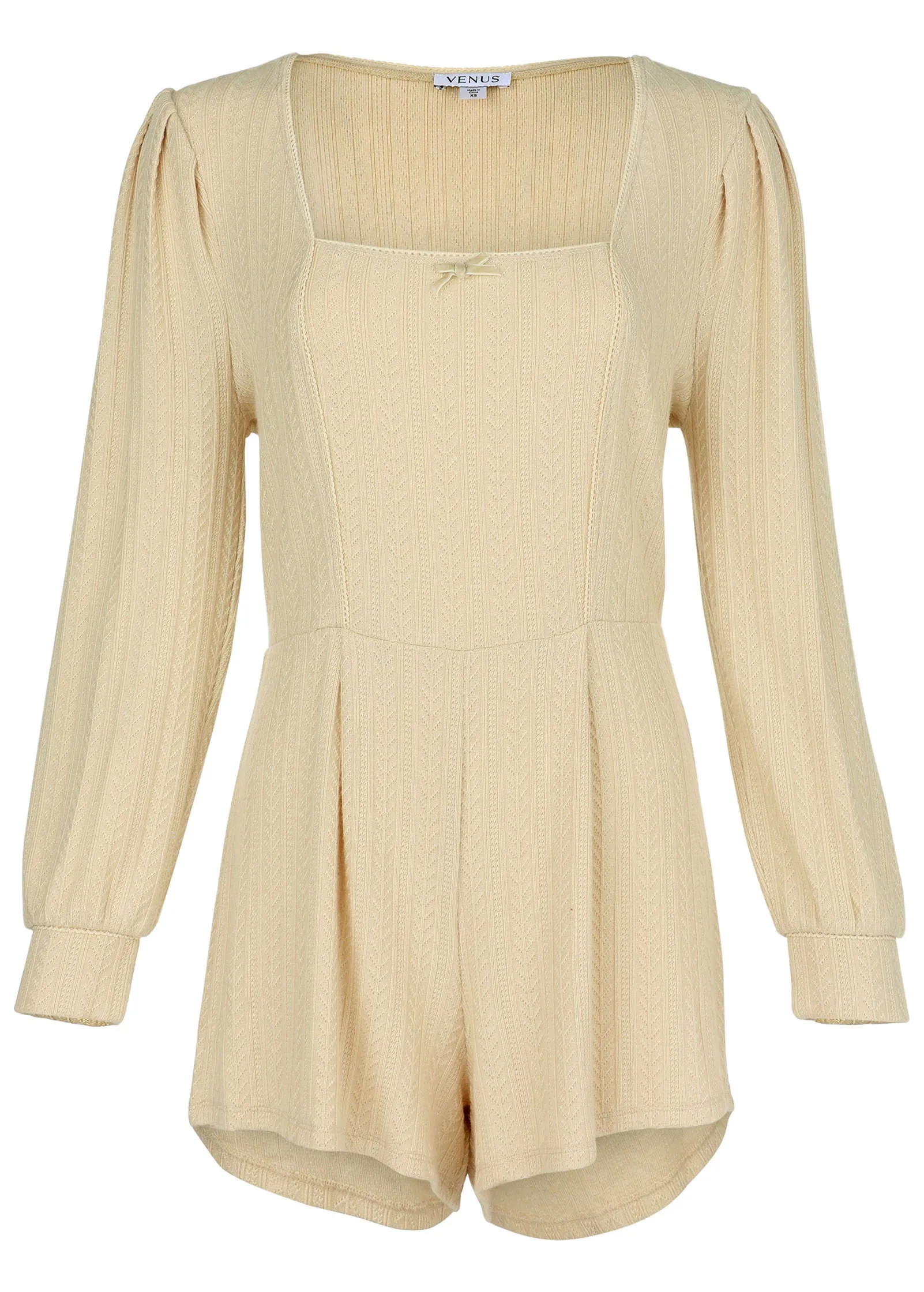 Brunch Knit Romper - Macadamia sold by VENUS product image thumbnail 3