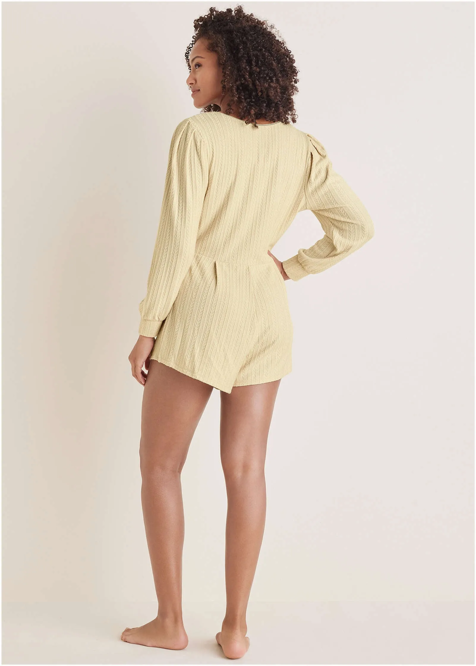 Brunch Knit Romper - Macadamia sold by VENUS product image thumbnail 2