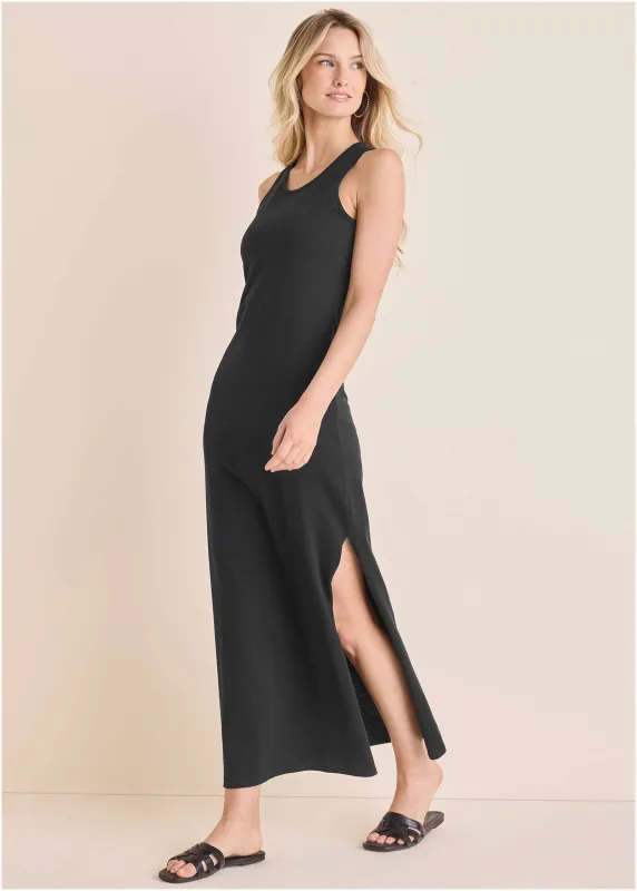 Tank Maxi Dress - Black sold by VENUS