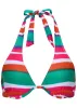 Belize Underwire Halter Top - Watercolor Stripe sold by VENUS