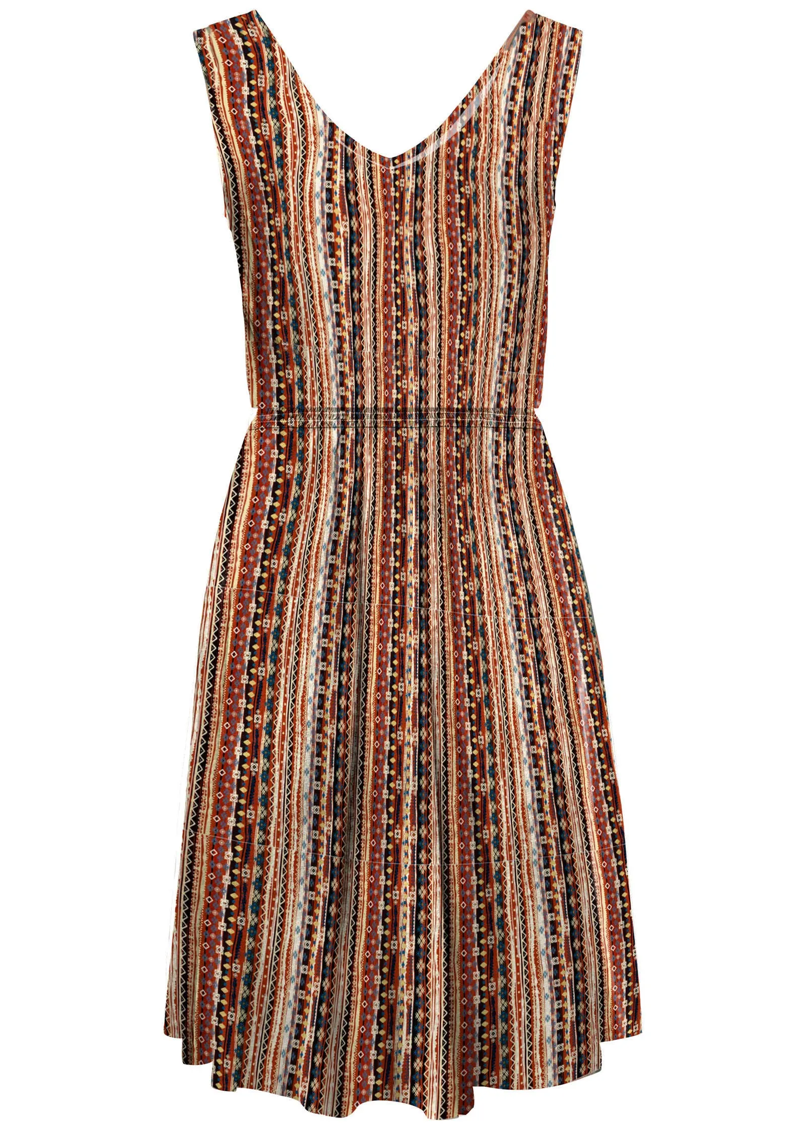 Sleeveless Striped Mini - Brown Multi sold by VENUS product image thumbnail 2