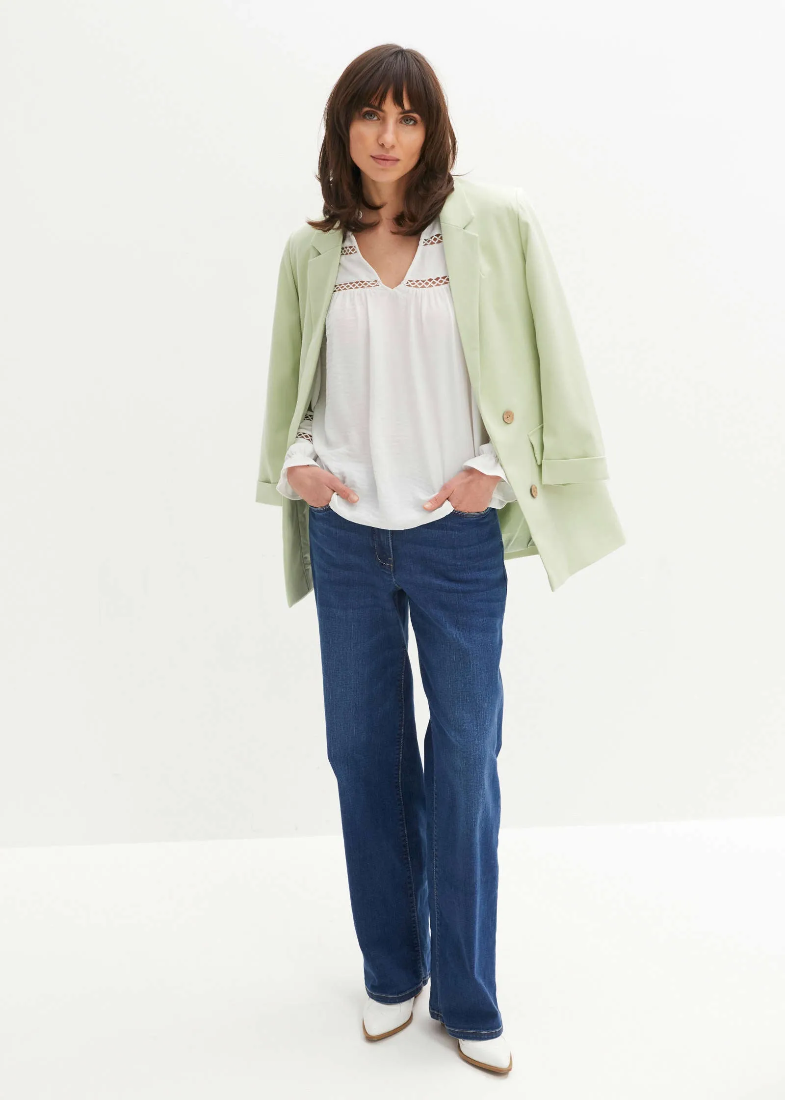 Lace Trim Blouse - White sold by VENUS product image thumbnail 2